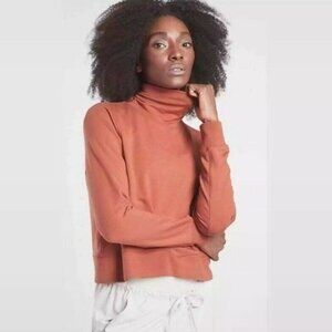 Athleta Cropped Funnel Neck Sweatshirt Nirvana